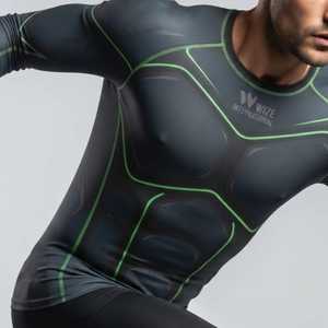 Rashguard Homme Personnalisé de Haute Qualité à Impression Numérique, Manches Longues, Tissu Respirant Spandex/Polyester pour Tenue de Fitness en Extérieur - Product Image 2