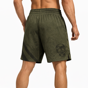 Pantalones Cortos Deportivos de Malla para Hombre, de Secado Rápido, con Cordón Ajustable, Estampado de Calavera, Personalizados, Marca Privada MOE, Fábrica OEM - Product Image 2