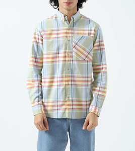 Chemise de travail décontractée pour homme, 100 % coton, double boutonnage, manches longues, avec tissu satiné anti-boulochage, prix de gros ODM - Product Image 2