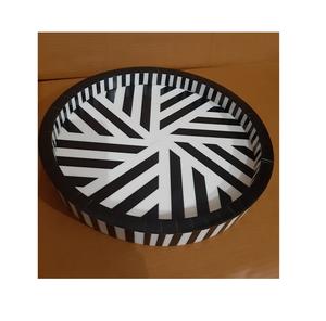 Bandeja de servir con incrustaciones de nácar, éxito de ventas, para decoración de mesa en el hogar y hoteles, bandeja redonda para servir, utensilios de cocina, bandeja con incrustaciones de concha marina. - Product Image 2