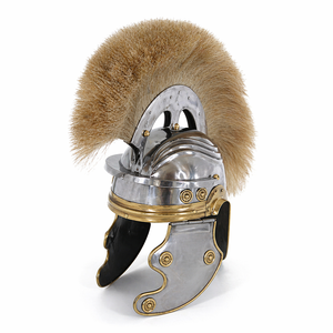 Casco Romano Hecho a Mano con Armadura de Acero Suave Dorado, Casco de Caballero Medieval para Decoración de Oficina y Halloween - Product Image 4