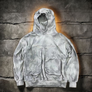 Haute Qualité Vintage Tie Dye DItressed Hoodie Coton Logo Personnalisé Streetwear Poids Lourd 100% coton Pull Hommes Hoodies - Product Image 4