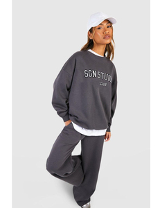 Custom Embroidery Sports Club Sweatshirts Style Hoodies Unisex Boxy Oversized Tracksuit Set Heavyweight Cotton Apparel Wholesale - Product Image 3