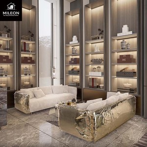 Boca Design Premium Villa Moderner Stil Luxuriöses Leder Ecksofa Anpassbares Sofaset Möbel Wohnzimmer <span class=keywords><strong>Sofa</strong></span> - Product Image 4