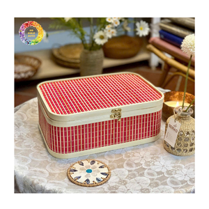 Rustic Natural <b>Bamboo</b> Curtain Box Woven Gift Storage <b>Container</b> for Tea Souvenirs Jewelry Accessories and Home Decor Gifts Bulk - Product Image 2