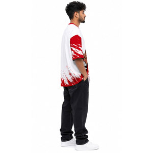 T-shirts personnalisés en coton 300 g/m² avec impression DTG, effet délavé soleil, vintage, déchiré, délavé à l'acide, coupe ample pour hommes - Product Image 4