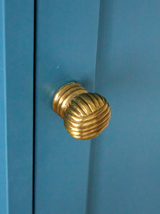 Vintage <b>Gold</b> Ribbed Pumpkin Cabinet Knob Decorative Brass Furniture Drawer <b>Handle</b> Retro <b>Cupboard</b> Pull - Product Image 4