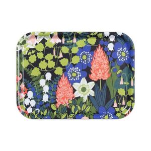 ถาดเสิร์ฟเคลือบลายดอกไม้ขายส่ง ถาดตกแต่งสีสันสดใสสำหรับครัว ถาดโชว์อาหารและชา ดีไซน์สั่งทำได้ - Product Image 1
