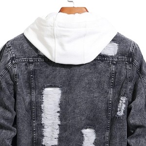 Wholesale Custom Men's <b>Denim</b> Jacket Eco-Friendly Breathable Washed Jean <b>Coat</b> Casual Streetwear OEM Factory Bulk Production - Product Image 4