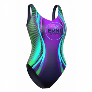 Maillot de bain professionnel Mad Wave pour femme, une pièce, confortable, avec logo sur le devant, pour la plongée, le surf, l'entraînement et la natation - Product Image 5