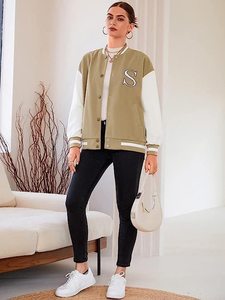 Chaquetas de Mujer de Alta Demanda, MOQ Bajo, Chaqueta Varsity Personalizada con Top Corto Informal, Chaqueta Varsity para Mujer - Product Image 4