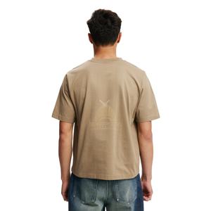 เสื้อยืดผ้าฝ้าย100% เรียบหนาสำหรับผู้ชายเสื้อยืดโอเวอร์ไซส์ออกแบบได้ตามต้องการ - Product Image 3