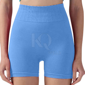 Shorts de cycliste taille haute pour femme, écologiques, légers, respirants, en Spandex/Polyester, pour le fitness, la course, le yoga et l'entraînement - Product Image 3