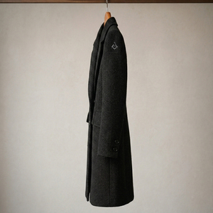 Ropa Masónica Herencia Delta Sigma, Elegante Abrigo de Lana para Mujer, Manga Larga, Largo Midi - Product Image 2