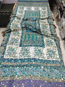 Ssumaira คอลเลกชันการพิมพ์หน้าจอกระจก dupatta ผ้าไหมบริสุทธิ์เย็บปักถักร้อย dori และงานกระจก - Product Image 3