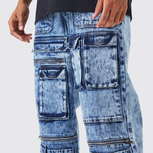 Meilleure Vente : Pantalon en Jean Uni pour Homme avec Poches – Vente en Gros, Jeans Personnalisés pour Homme, Coupe Slim, Long et Confortable - Product Image 4