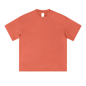 Heavy Cotton Thick Collar Oversized Tshirt 305gsm Drop Shoulder Plain Blank Men's <b>T</b>-shirt Mock Neck Boxy Fit <b>T</b> Shirt - Product Image 5