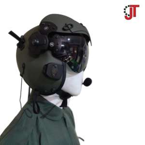 Nouveau casque de pilote d'exportation pour hélicoptère, en fibre de verre et aramide, ouvert, avec système de communication, taille XXL, toutes saisons - Product Image 2
