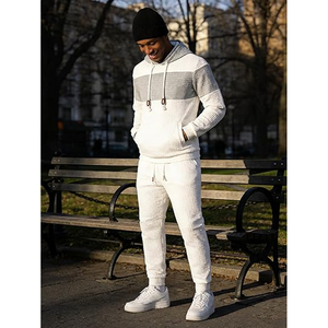 Conjunto Deportivo de Algodón para Hombre, Sudadera con Capucha, Pantalones Deportivos, Ropa Deportiva para Entrenamiento, Uso Diario - Product Image 4