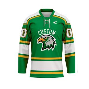Servicio OEM Disponible, Camisetas de Hockey sobre Hielo Económicas, Elegantes y Transpirables, Uniformes con Impresión Digital, 100% Poliéster, Impermeables por Delante - Product Image 1