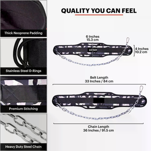 Good Quality Neoprene Dip <b>Belt</b> Steel Chain Nylon Custom Logo Unisex Gym Fitness <b>Exercise</b> <b>Belt</b> Pull-Up Dip <b>Belt</b> Weightlifting - Product Image 4