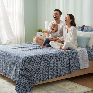 Ensemble de draps double en microfibre finition pêche moderne de qualité supérieure |   Literie et oreillers écologiques 200TC, lisses, durables et résistants aux plis - Product Image 2