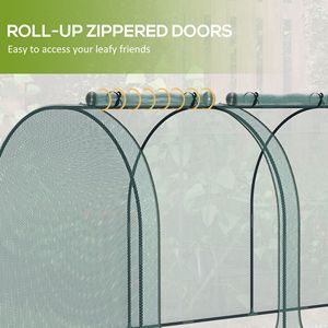 Rete da Giardino 2,7m x 1,2m con 3 Porte con Cerniera, Borsa per il Trasporto, 4 Picchetti per il Fissaggio al Suolo, Facile da Montare per la Protezione delle Piante - Product Image 6