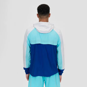 Veste coupe-vent en toile à capuche pour homme, imperméable, respirante, coupe-vent, légère, veste de sport d'extérieur, réfléchissante personnalisée - Product Image 2