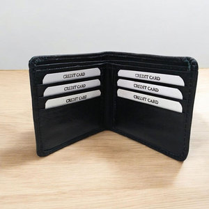 Portefeuille en cuir de vachette véritable pour homme, portefeuille fin à rabat en cuir à poils, portefeuille fait main, cuir de haute qualité - Product Image 1