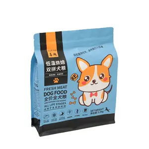 OEM manufacturer Bopp laminated 15kg 20kg 25kg 50kg polypropylene woven animal feed bags for pet dog food packaging