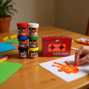 PEINTURE POUR DOIGTS 50ML Orange Jouets de peinture au doigt - Product Image 2