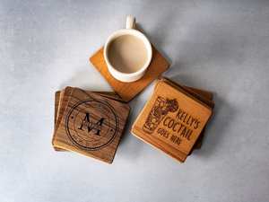Christmas New Home Office Tableware Black Marble Coasters Modern Design Multi-Shaped Storage Function Eco-Friendly Wood - Product Image 3