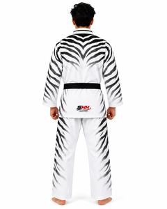 Conjunto de Uniforme de Taekwondo SHH Industries, Diseño de Rayas Blancas y Negras con Estampado por Sublimación, Ropa de Artes Marciales Unisex para Adultos - Product Image 5
