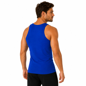 100% Polyester Casual Fit <b>Athletic</b> Sleeveless Gym Fitness Workout Men's Tank Tops Quick Dry Breathable Custom OEM Design - Product Image 2