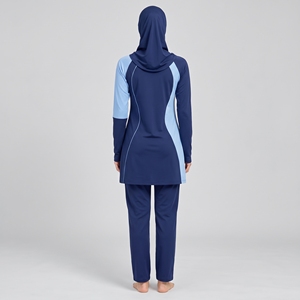 Ensemble Burkini 3 Pièces Modeste Grande Taille de Marque avec Imprimé Frontal, Séchage Rapide, Imperméable et Anti-Plis - Product Image 2