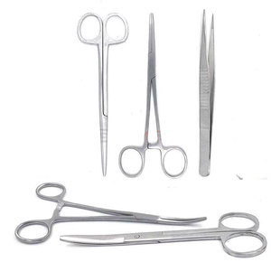 Kit de dissection et de suture de qualité supérieure en 7 pièces, pochette, instruments chirurgicaux en acier inoxydable, ensemble d'instruments médicaux pour étudiants, laboratoires de biologie, anatomie - Product Image 1