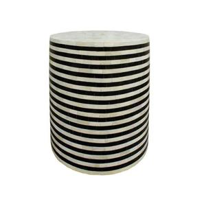 Table à tiroirs en os incrusté de la marque ILAHI, design moderne, détails en agate, rangement à trois niveaux, meuble portable pour la maison - Product Image 4