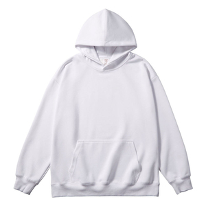 Dual <b>Stitch</b> Border <b>Hoodie</b> Men Reinforced Cuff Alignment Plain Color Solid Yarn Soft Cotton Overwears Supply - Product Image 1