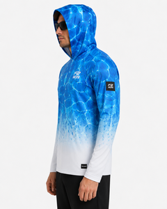 Sudadera con Capucha de Pesca de Manga Larga Unisex F2 WIN, Estampado Digital, UPF 50, Anti-UV, Patrón Animal, Transpirable, Secado Rápido, 100% Poliéster - Product Image 6