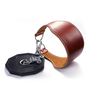 Unisex Neoprene <b>Weight</b> Lifting <b>Belt</b> Steel <b>Chain</b> Heavy Duty Breathable Adjustable Waist Support Strength Training 88cm Red Brown - Product Image 4
