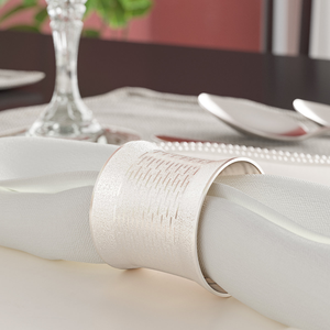Aluminium Modern Napkin Ring Long Lasting Reusable Dining <b>Table</b> Accessory with Premium Finish for Party Catering Banquet Use - Product Image 5