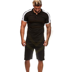 Ensembles d'été pour hommes de haute qualité, polos avec shorts, coton à séchage rapide, ensembles de polos et shorts pour hommes en vente - Product Image 3