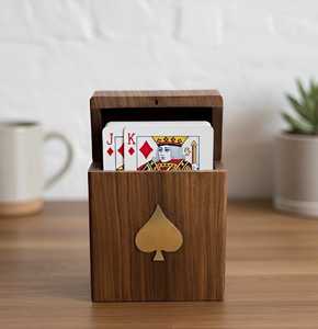 Caja de cartas de lujo de madera con incrustaciones de latón, decoración para el hogar, adorno para sala de estar, mesa interior, pieza de arte para regalo. - Product Image 4