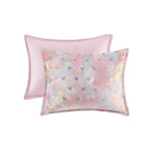 Full/Queen Size Plush <b>Comforter</b> <b>Set</b> & Throw Pillow Printed Metallic Design for Luxurious Home Decor - Product Image 2