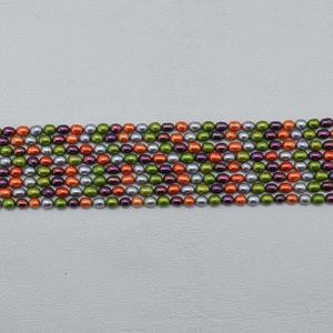 Venta al por Mayor de Perlas de Agua Dulce Naturales Multicolores de 5mm y 6mm, Cuentas de Arroz de Alta Calidad, Collar de Concha de Nácar de Colores Mezclados para DIY - Product Image 3