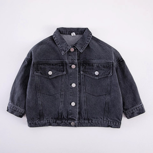 Manteaux en jean décontractés pour garçons et filles, printemps et automne, vestes à simple boutonnage pour enfants, 1 à 10 ans - Product Image 3