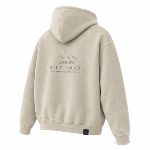 Sudadera con Capucha Tie-Dye para Hombre Silk Road, Corte Holgado, Algodón French Terry, Ropa Casual de Invierno, Secado Rápido, 220g, OEM Personalizado - Product Image 3