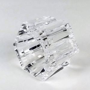 Anillo acrílico transparente para decoración de mesa, soporte para servilletas - Product Image 5