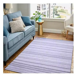 Alfombras de patrón abstracto tejidas de Material de algodón de lana 100% de calidad superior del proveedor indio con bordado Venta de mercado de precio bajo - Product Image 1