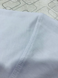 T-shirt Streetwear Homme Personnalisé en Coton Léger Tricoté Coupe Droite Oversize Épaules Tombantes Col Côtelé Écologique - Product Image 5